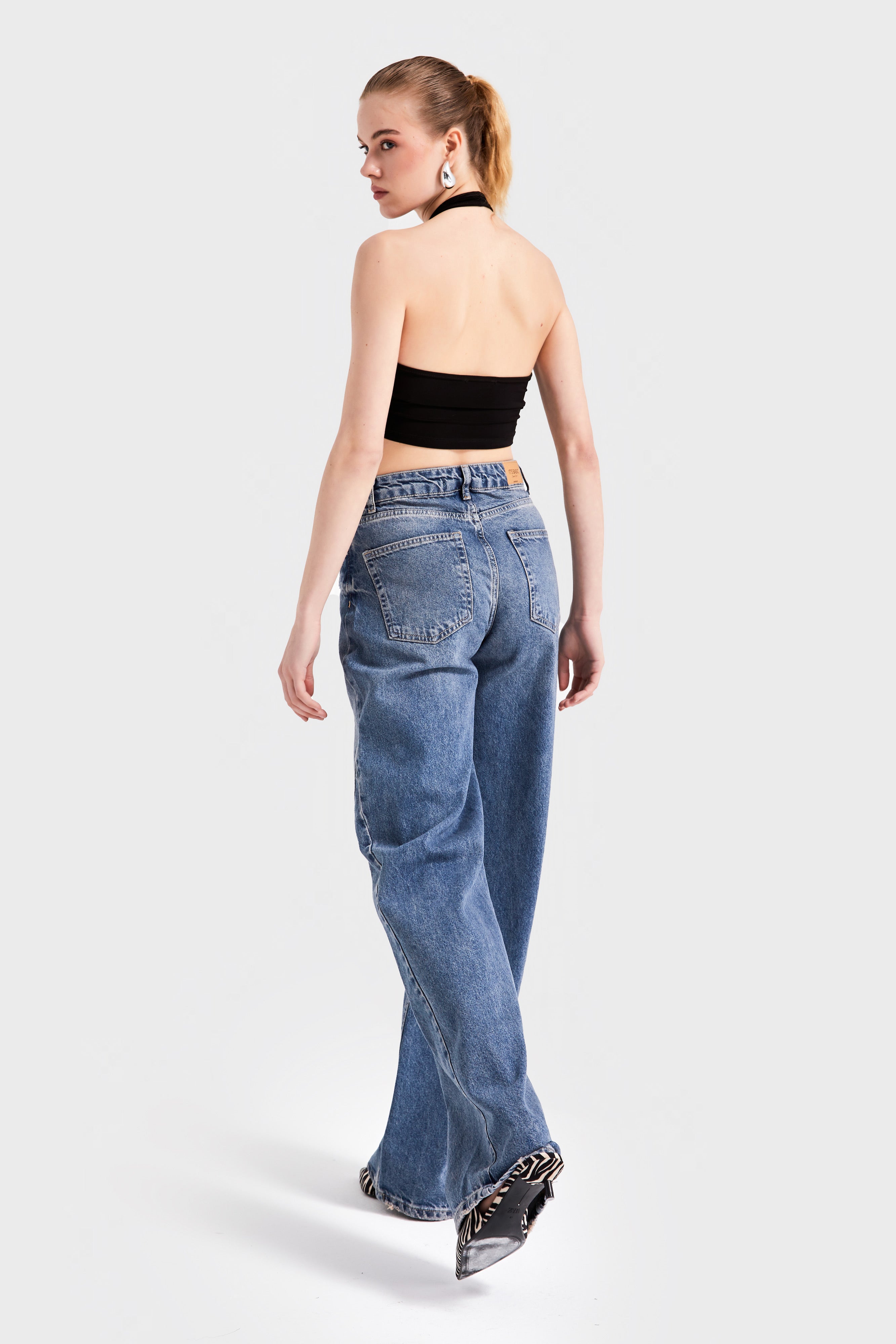 Женские джинсы T.Jeans Color 10S5-32 Straight Fit High Waist 100% Cotton Denim