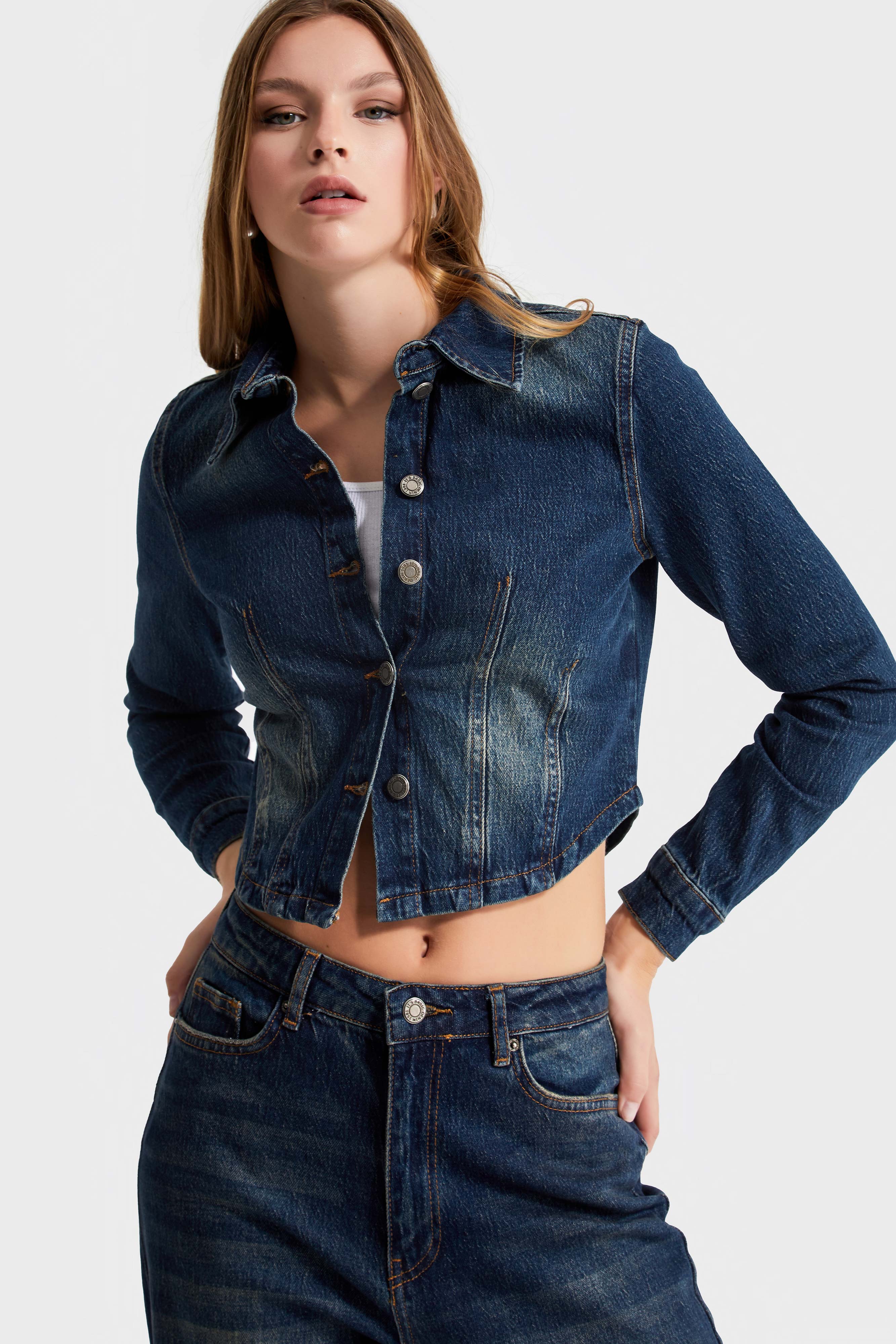 Women's T.Jeans Color 2w48 Lycra Denim Jacket