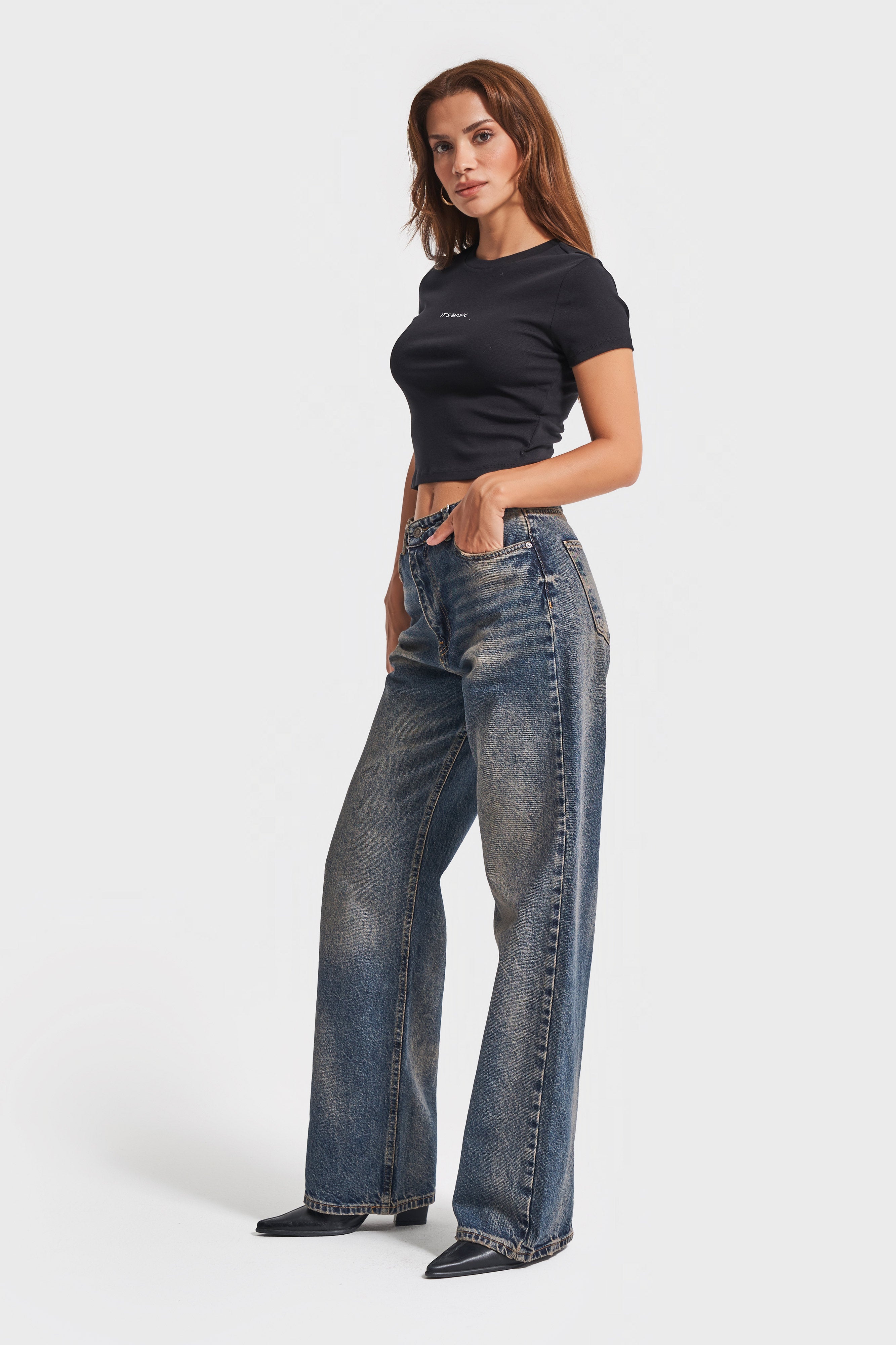 Женские джинсы T.Jeans, цвет 2w49, прямой крой, 100% хлопок, деним